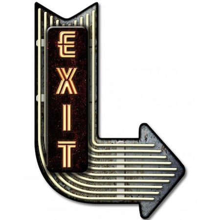 17 X 25 In. Exit Right Arrow Sign